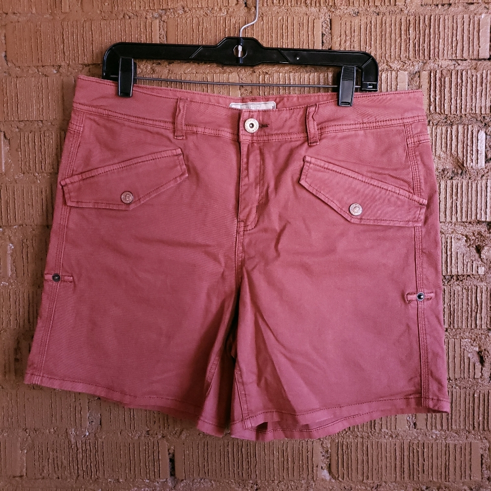 Free People Pink Boxy Fit Relaxed Cargo Shorts